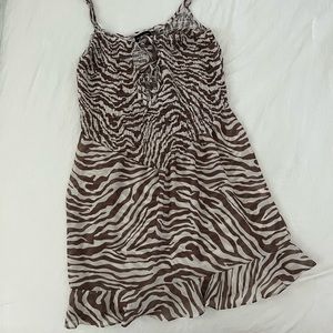 Sheer Zebra brown dress